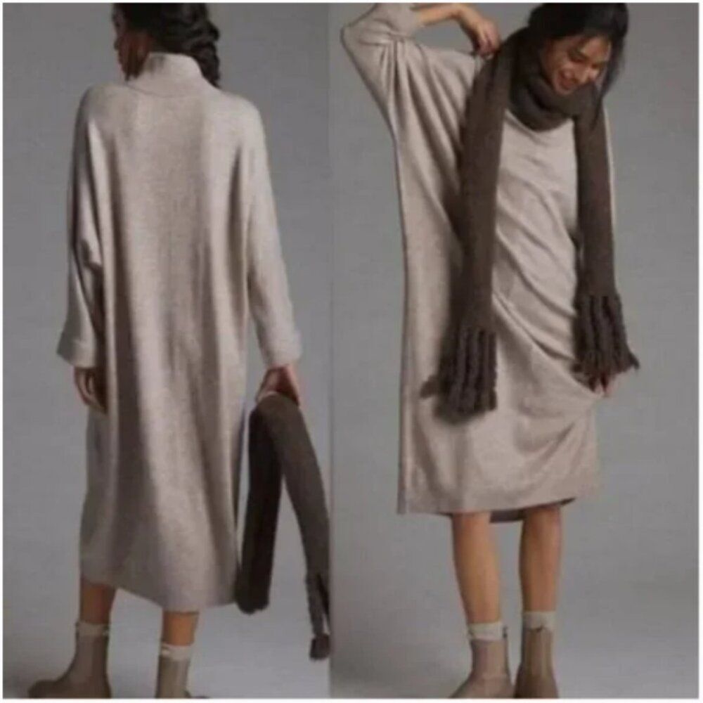 Saturday Sunday Anthropologie Oversized Midi Sweater Dress S Cozy Knit Lounge